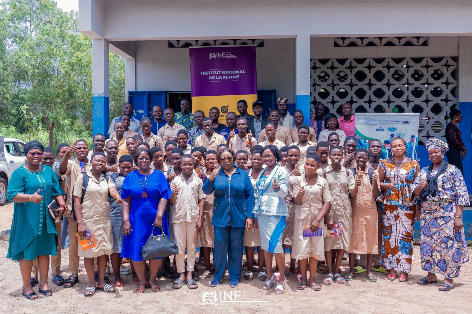 La Présidente de l’INF en tournée contre les violences sexuelles dans les lycées agricoles du Bénin